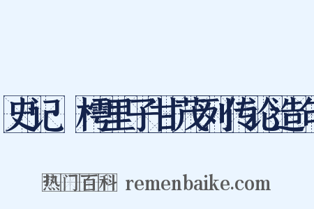 史记·樗里子甘茂列传论造句是什么意思的图片